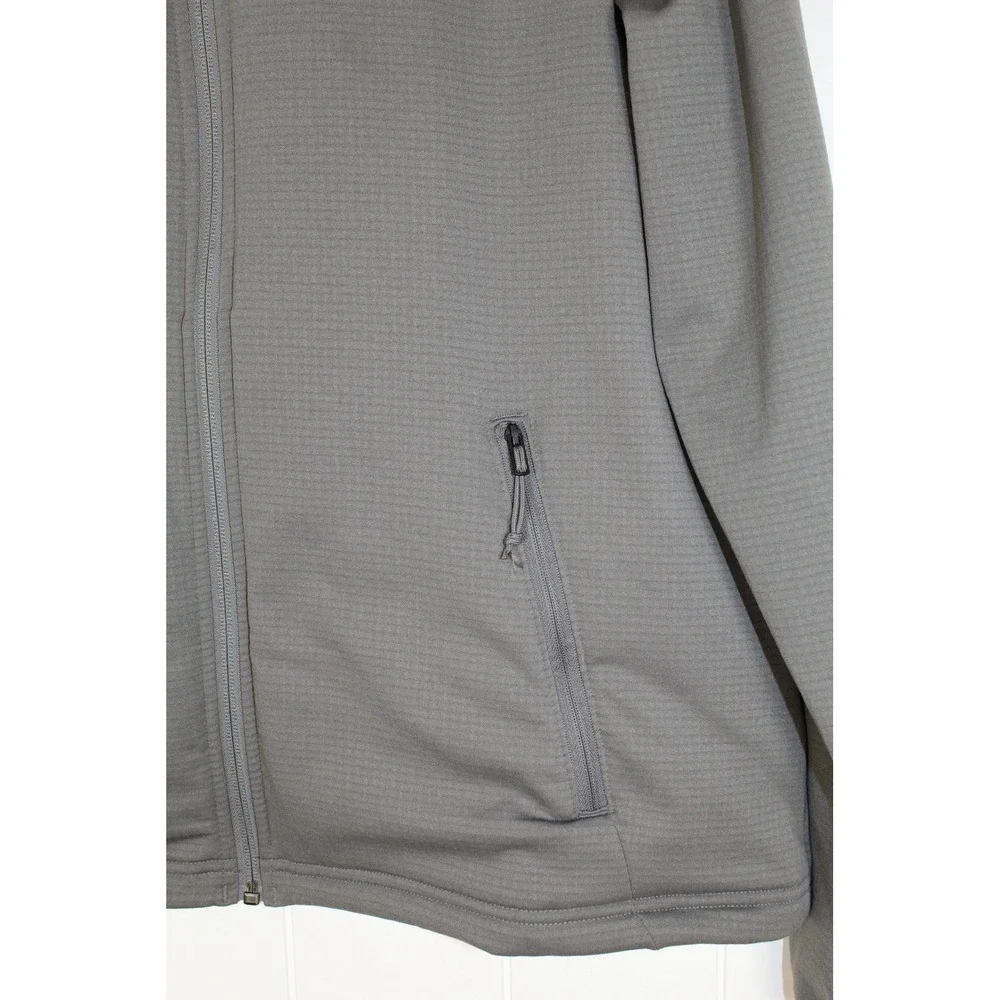 The North Face Cedar Trail‎ Grid Fleece Gray Full Zip Men's Jacket Size Large